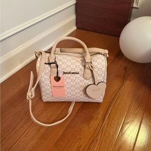 Juicy Couture Beige Satchel with Heart Charm